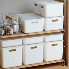 蓋付きデスクトップ収納ボックス化粧品整理ボックス収納ボックス雑貨バスケットプラスチック衣類収納ボックス整理バスケット