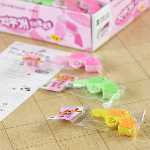 Children's Cartoon Cute Toy Primary School Eraser Pistol Eraser Creative Stationery Manufacturer Wholesale