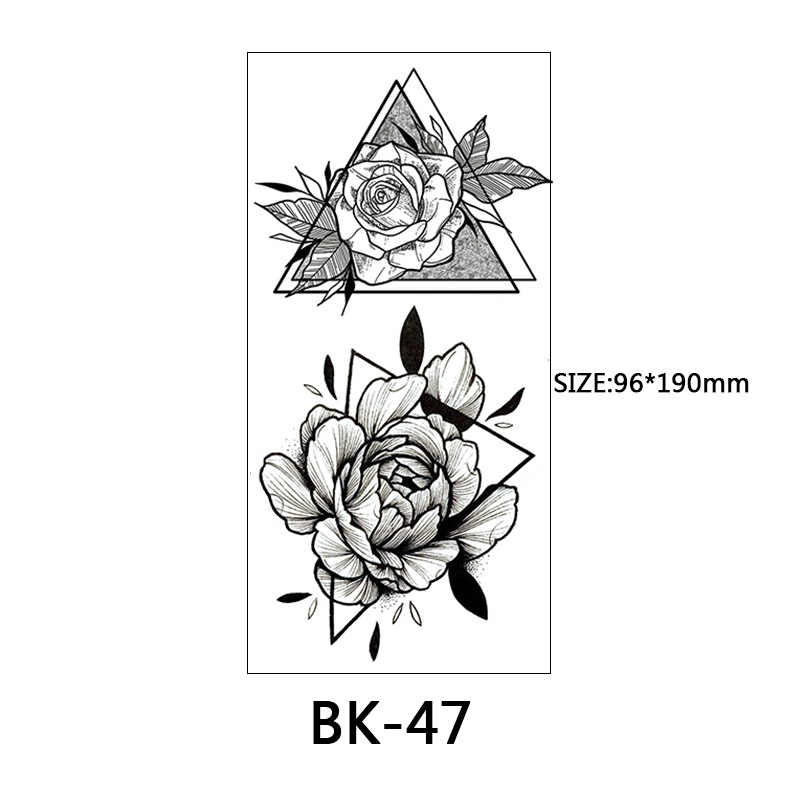 Tatuaje Temporal de Flores Boceto de Papel de Transferencia al Agua, Impresión por Transferencia de Agua, para Cuerpo image 53