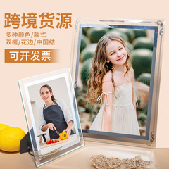 批發玻璃相框擺台A45678寸掛牆相框營業執照裝裱水晶玻璃證書相框