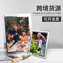 现代影楼简约摆台相框挂墙a567寸a4水晶玻璃相框证书营业执照框