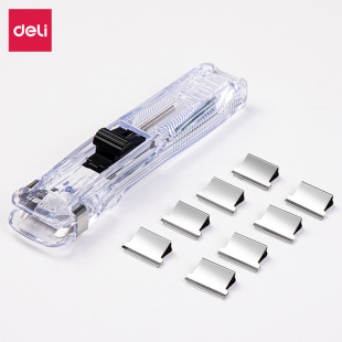 Deli 8591 Pusher Paper Fixing Paper Clip Voucher Binding 8591A Pusher Flat Head Bill Ticket Clip