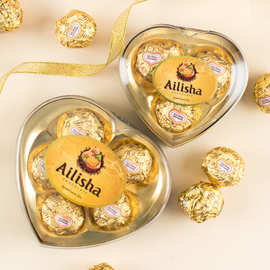 爱心巧克力球花生威化夹心巧克力心形礼盒喜糖伴手礼结婚婚礼礼品