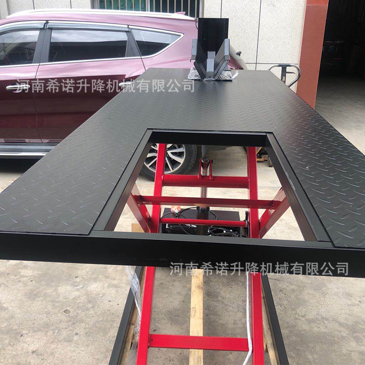 Plataforma elevadora hidráulica para motos 300–600 kg, equipo profesional de mantenimiento