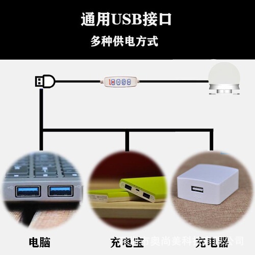 LED makeup mirror bulb Hollywood style three-color temperature mirror front light photography vanity bathroom makeup light
