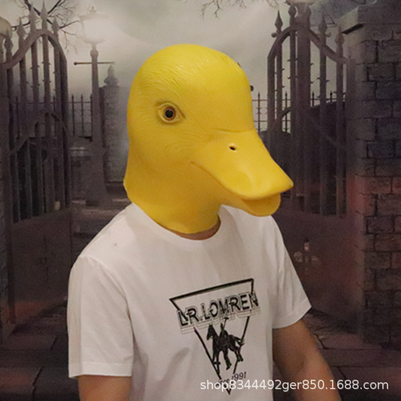 Pato enojado tocado divertido animal máscara de látex Halloween bola Donald decoración etapa accesorios rendimiento