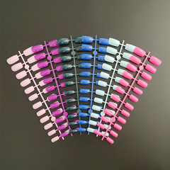 Nail manufacturer wholesale long square head nail art, un-oiled ultra-thin fake nail sticker, semi-finished product