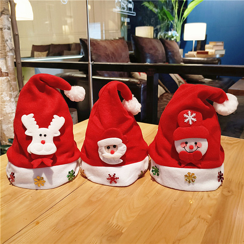 Factory direct sales Christmas adult decorations cartoon gifts Christmas hats Christmas children's Christmas hats wholesale