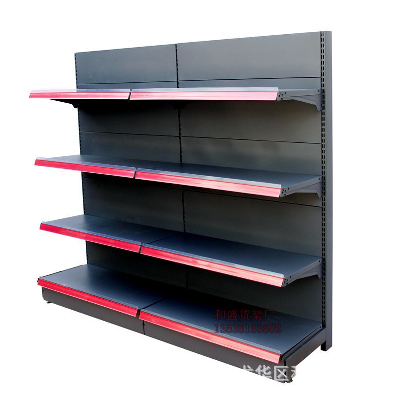 超市便利店钢背板加厚拆装可调高低