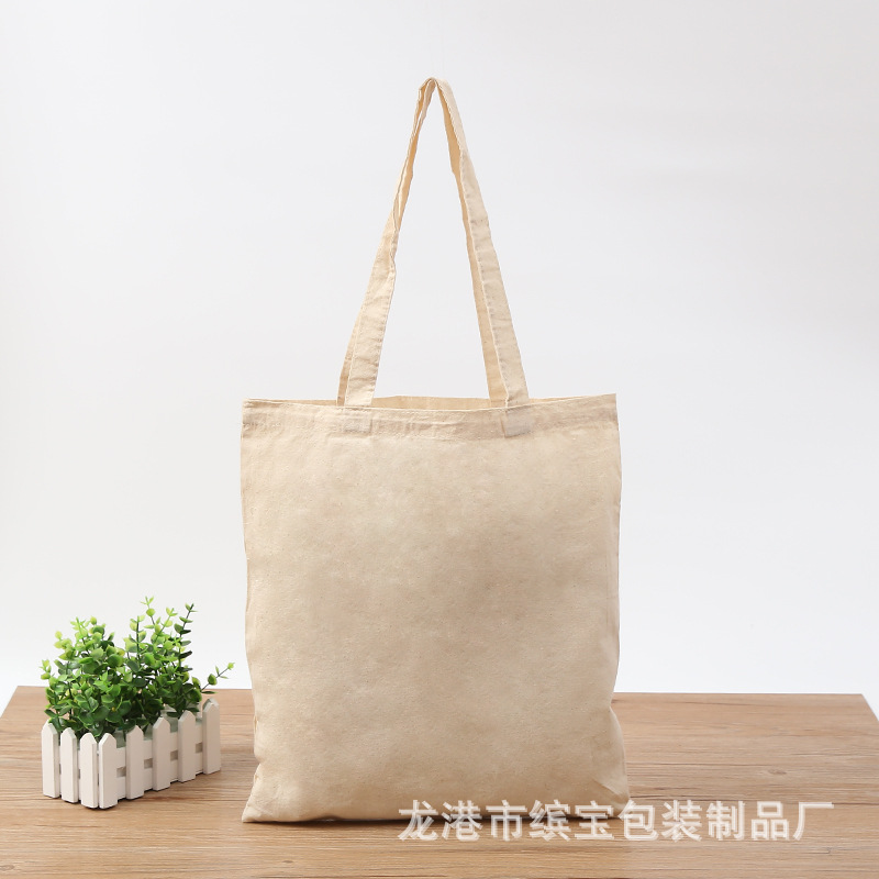 批发定 制空白帆布手提袋 服装购物宣传袋 单肩印花广告棉布袋