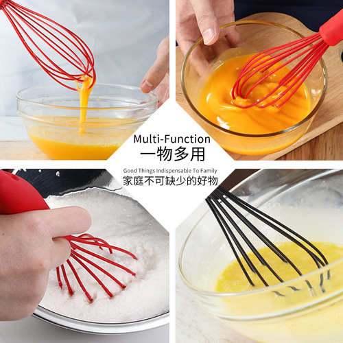 Silicone egg beater manual household egg beater baking cream silicone milk beater egg white mixer wholesale