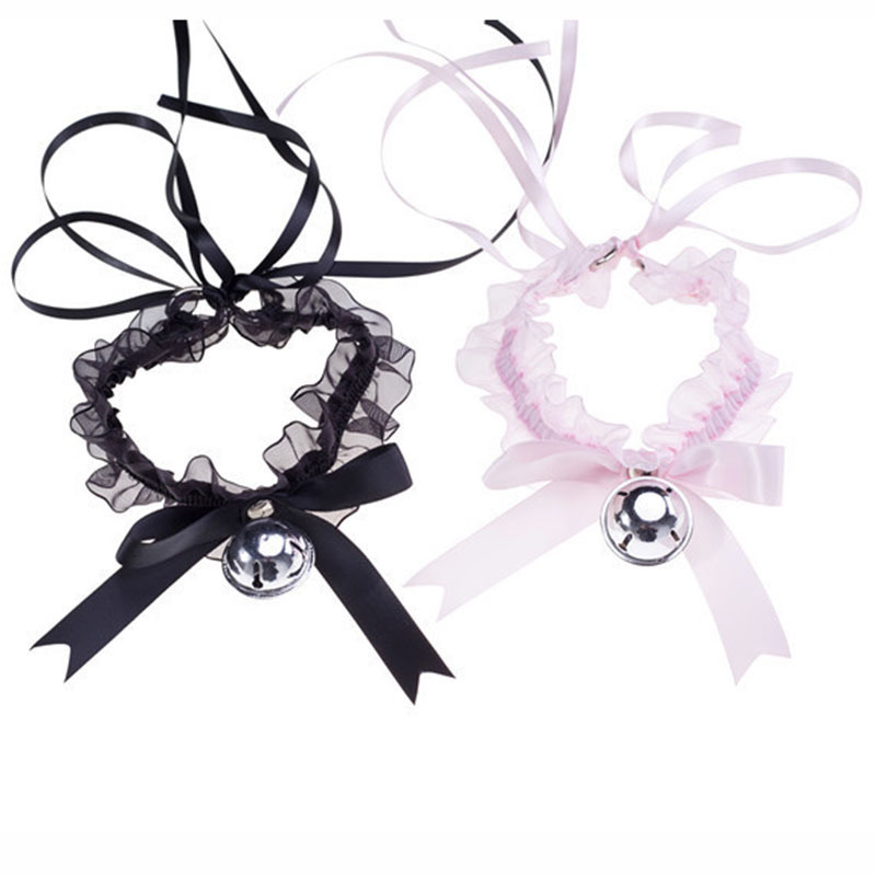 Sexy lingerie accessories Japanese cos Lolita lace bell collar cat girl maid supplies seductive neck ring Sexy lingerie accessories Japanese cos Lolita lace bell collar cat girl maid supplies seductive neck ring