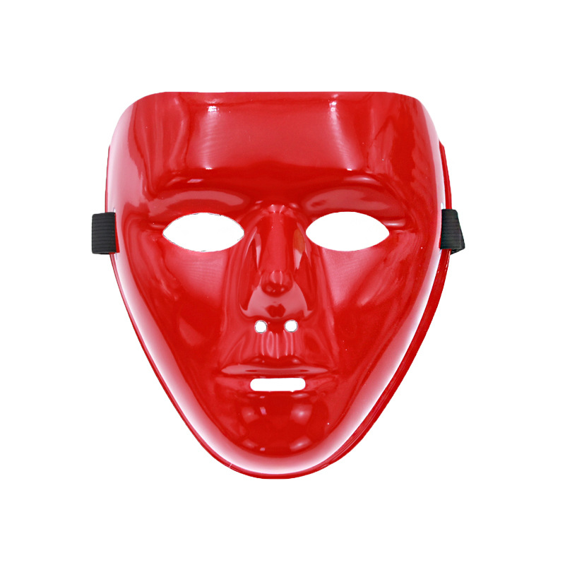 Máscara de baile fantasma pintado hombres y mujeres cara completa oro plata color sólido hip hop máscara cara dorada máscara de Halloween