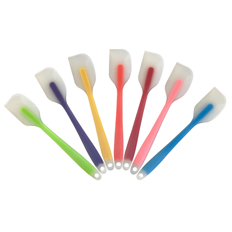 Espátula de silicona pequeña espátula de crema translúcida espátula de silicona de calidad alimentaria espátula de silicona para hornear en el hogar al por mayor