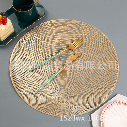 Amazon Creative Hollowed-out Patterned Dinner Mat PVC Leaf Patterned Dinner Mat Party Sample Room Decor Anti-slip Insulating Dinner Mat