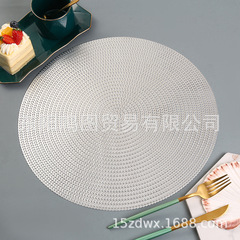 Floral Pattern Gold-Plated Waterproof Table Mat Slip-Resistant Heatproof PVC Soft Rubber Dinner Mat Glass Cup Mat Heat Insulating Mat Direct Manufacturer Supply