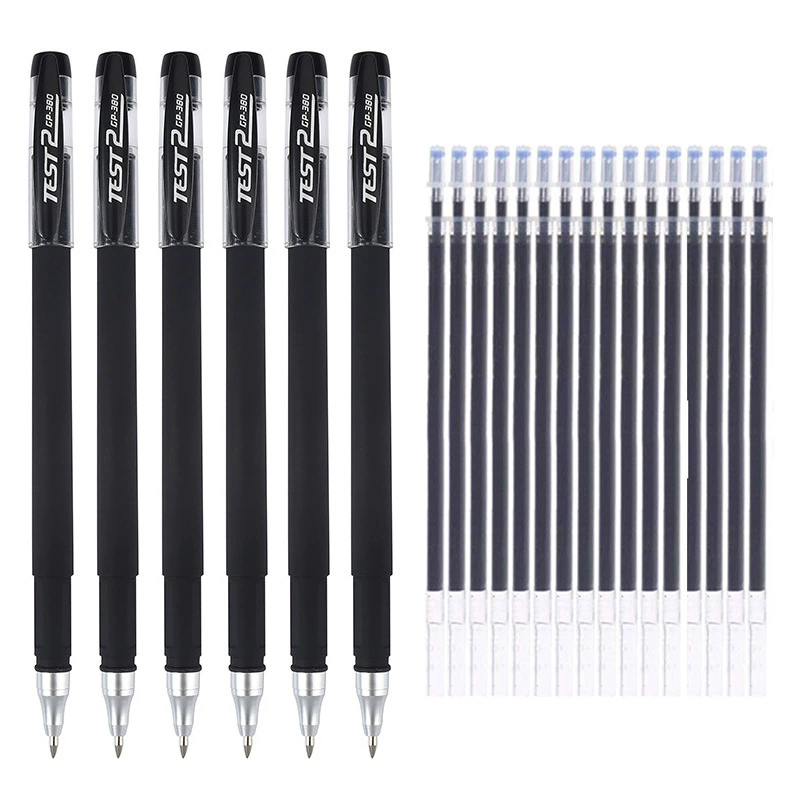 Black matte rollerball pen for students, bullet, 0.5mm