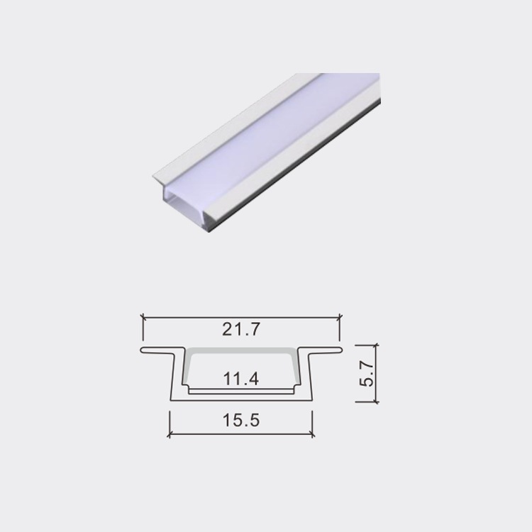 LED estante luz lamina empotrada tira de luz de ranura de aluminio tira de luz 12V Luz lineal para escaparate estante de luz