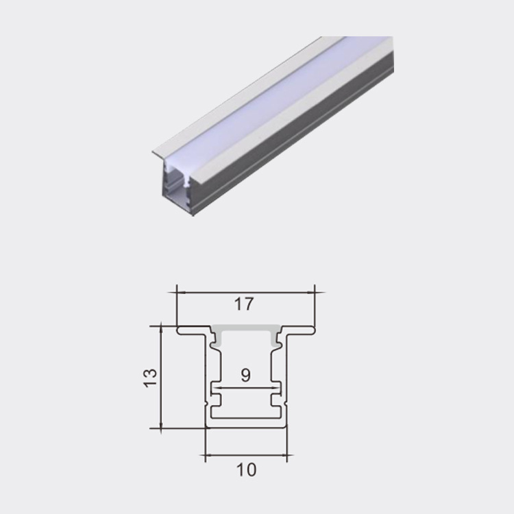 LED estante luz lamina empotrada tira de luz de ranura de aluminio tira de luz 12V Luz lineal para escaparate estante de luz