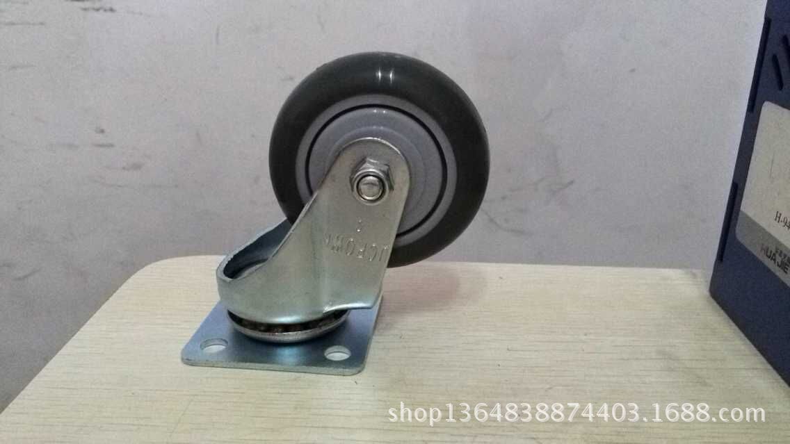 脚轮 3寸中型超静聚氨脂万向轮优冠脚轮托盘车轮静音轮PU活动轮
