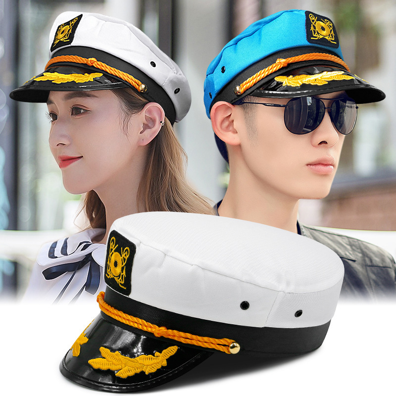 European and American Foreign Trade Casual Breathable Military Cap U.S. Navy Hat Men's and Women's Outdoor Party Performance Flat Cap Ship Cap European and American Foreign Trade Casual Breathable Military Cap U.S. Navy Hat Men's and Women's Outdoor Party Performance Flat Cap Ship Cap