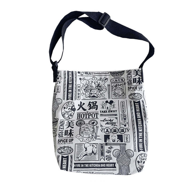 Otoño e Invierno engrosada de gran capacidad bolsa de lona femenina bolsa de hombro estudiante japonés ins todo partido campus crossbody bolsa grande moda