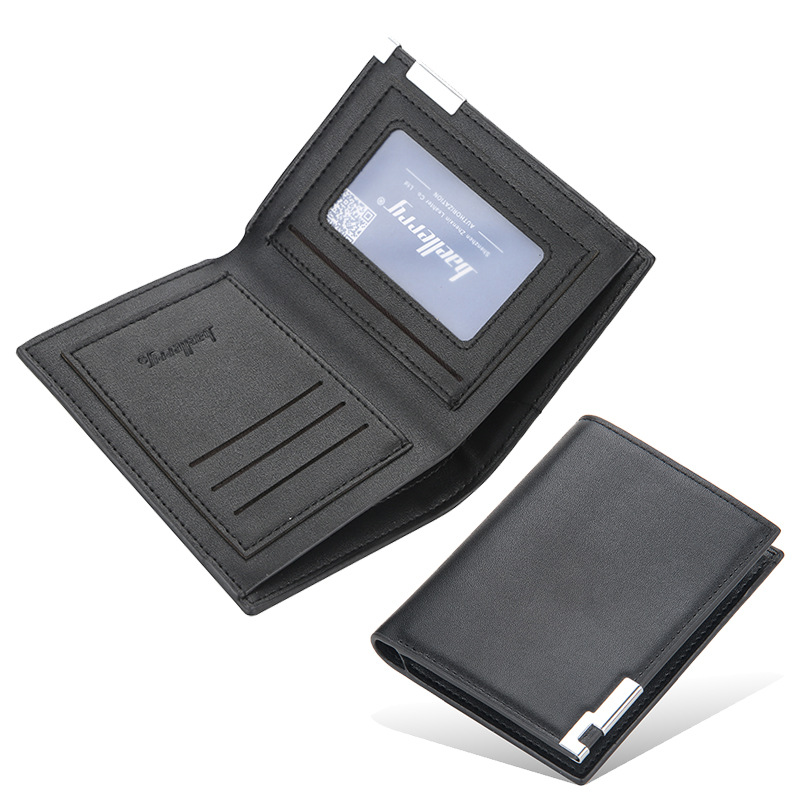 Transfronterizo en stock billetera de hierro corto para hombres billetera coreana ultrafina para hombres jóvenes titular de la tarjeta horizontal de moda al por mayor