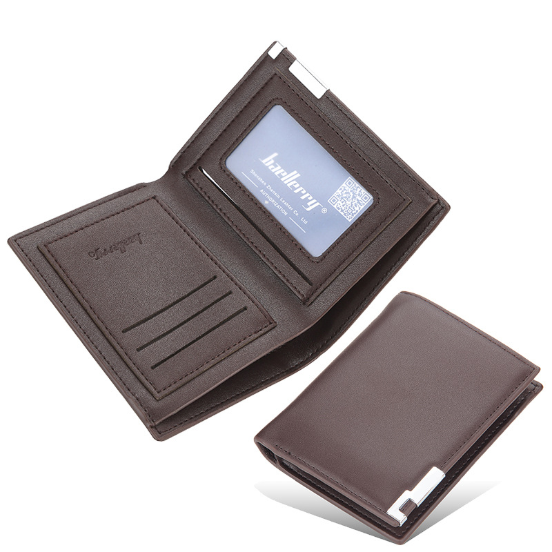 Transfronterizo en stock billetera de hierro corto para hombres billetera coreana ultrafina para hombres jóvenes titular de la tarjeta horizontal de moda al por mayor