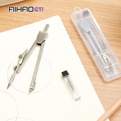 Factory direct supply hobby full steel drawing compass, various styles of compass with pen core, geometric drawing set
