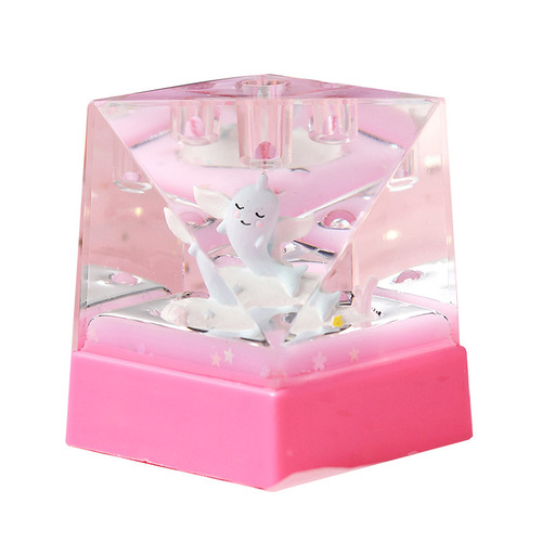 Creative cute cartoon oil drip toy hourglass timer ornament new and unique desk music box oil drop pen holder