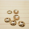 Accessory, glossy universal beads handmade, wholesale, 14 carat, golden color