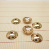 Accessory, glossy universal beads handmade, wholesale, 14 carat, golden color