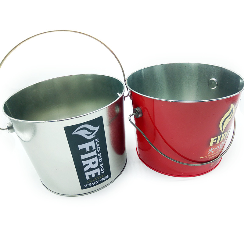 跨境电商爆米花铁桶爆款马口铁冰桶圣诞节万圣节装饰马口铁礼品桶