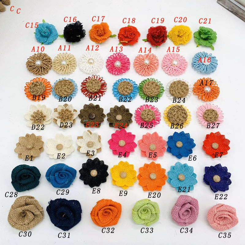 The new hot -selling hemp flower DIY handmade decoration kindergarten textbook hemp flower wedding festival party 3
