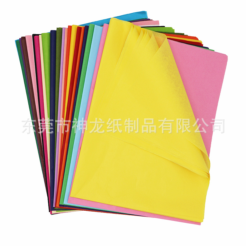 33 colores opcionales de color papel de copia de papel de tejido de papel de pera flor Bola de fuegos artificiales hechos a mano bolsa plegable Personalización de tejido