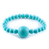 Turquoise organic adjustable bracelet natural stone, 6mm, 14mm