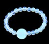 Turquoise organic adjustable bracelet natural stone, 6mm, 14mm