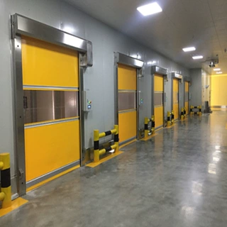 快速门厂家批发洁净室PVC高速门、防尘密封全透明快速卷帘门