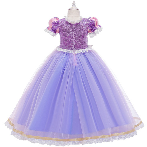 Snow White Frozen Rapunzel Dress Foreign Trade Children's Clothing Girls Dress Rapunzel Dress
