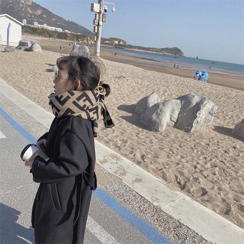 여아 모직 자켓 2022 가을, 겨울 아동복 한국식 중대형 아동 서양식 양면 모조 캐시미어 롱 코트