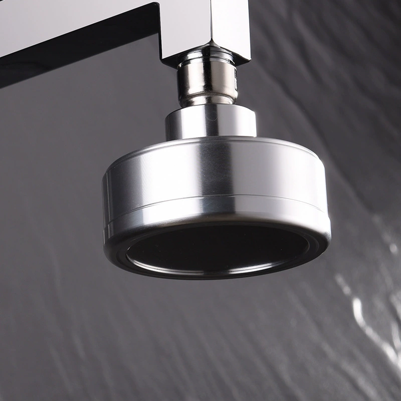 Space aluminum electroplating round supercharged small top spray shower head lotus shower head shower sip can wash ciencia