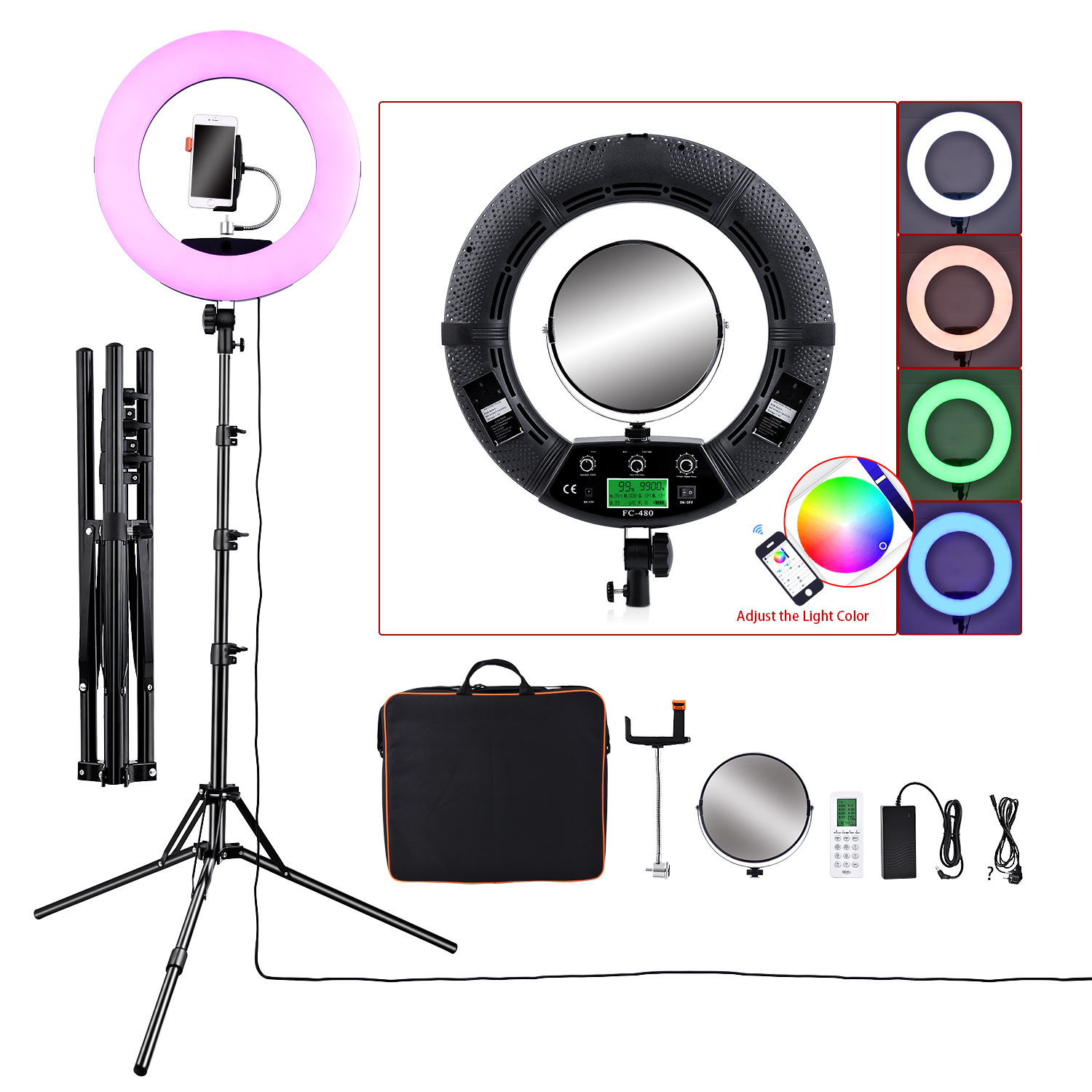 Mobile phone, lamp, LED fill light, lights