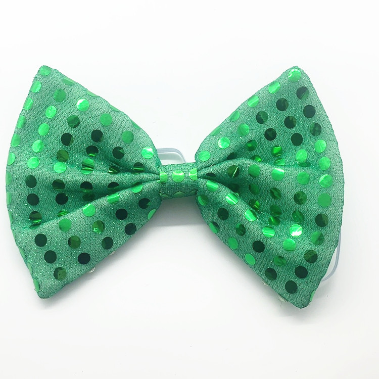 Fábrica en stock del Día Nacional irlandés, corbata verde de trébol, fiesta de fiesta, gran corbata de corbata