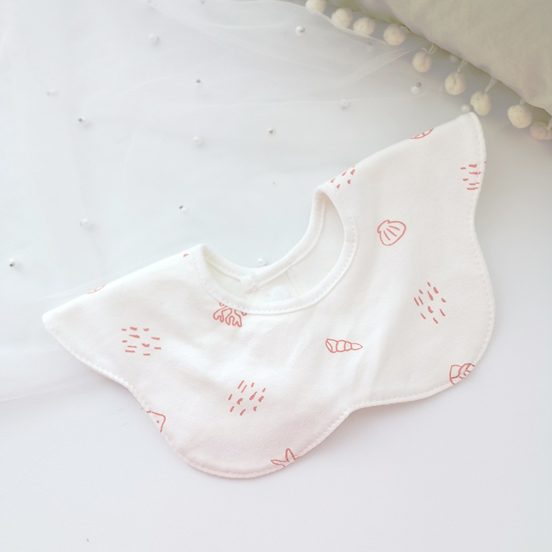 Bebé recién nacido otoño e invierno nuevo estilo flor saliva toalla algodón bebé impermeable escupir babero 360 grados rotación