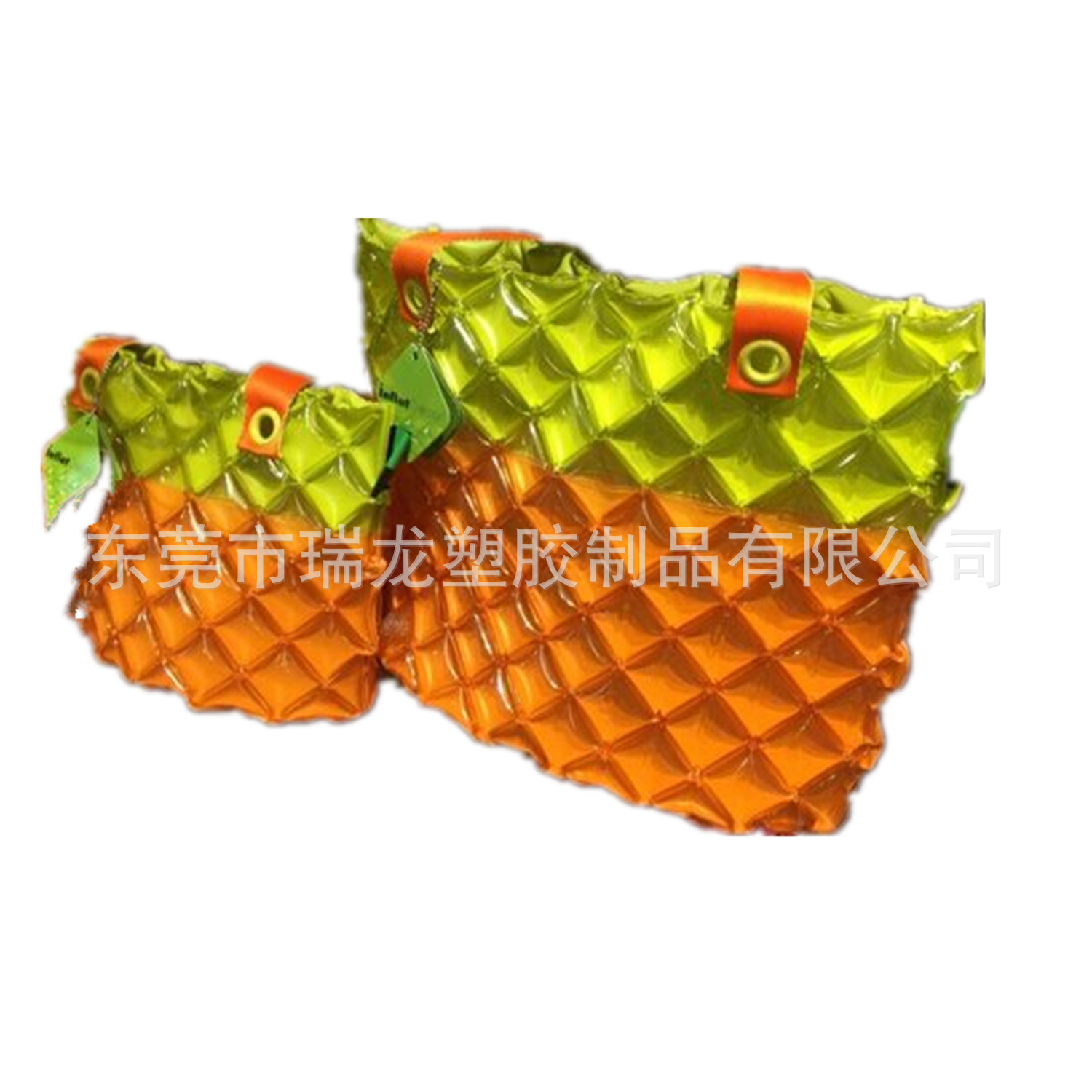 东莞电压工厂做货PVC充气泡泡袋  吹气菱格手提包 PVC吹气沙滩包