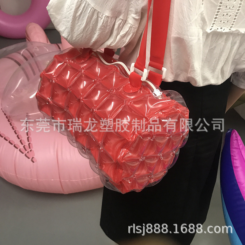 源头工厂现模具做货PVC袋  充气沙滩泡泡袋 充气背包