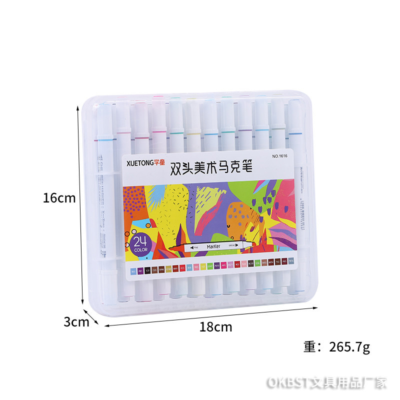 Traje de marcador para niños 12 colores 24 colores 36 colores alcohol de doble cabeza redonda aceitosa Varilla DIY Kit para colorear hecho a mano