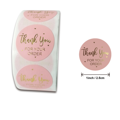 500 pcs 2.5cm roll foil stamping sticker labels self-adhesive 1 inch