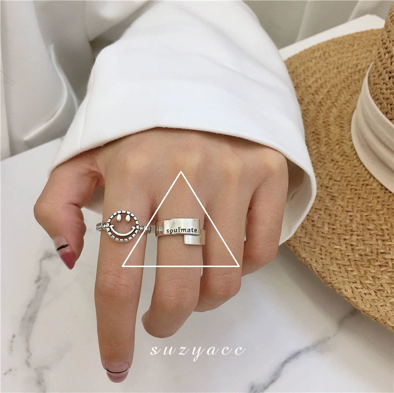 Ring (Small Design) Adjustable, 925 Silver, Simple Elegant Minimal