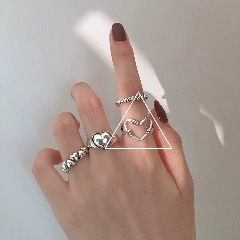 Ring (Small Design) Adjustable, 925 Silver, Simple Elegant Minimal